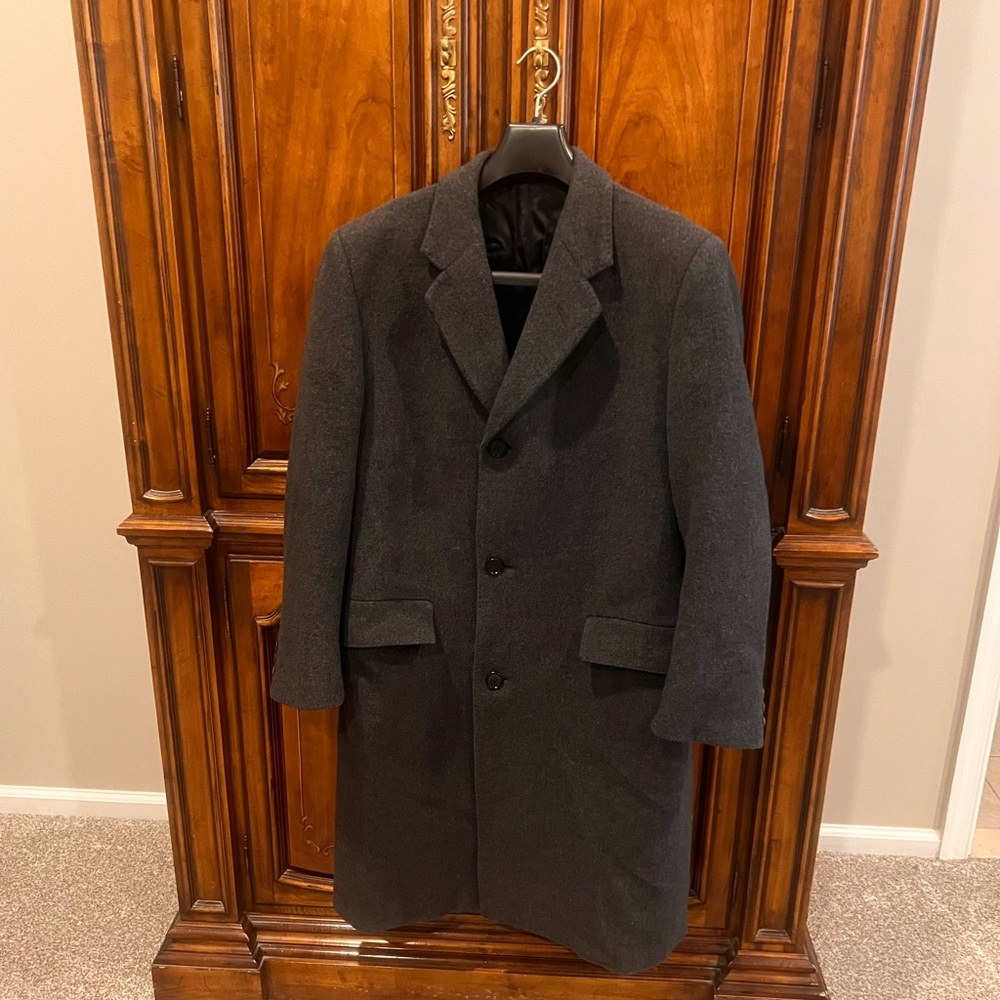 Barney’s Vintage 70’s Men's Classic Wool and Cashmere  Gray Coat